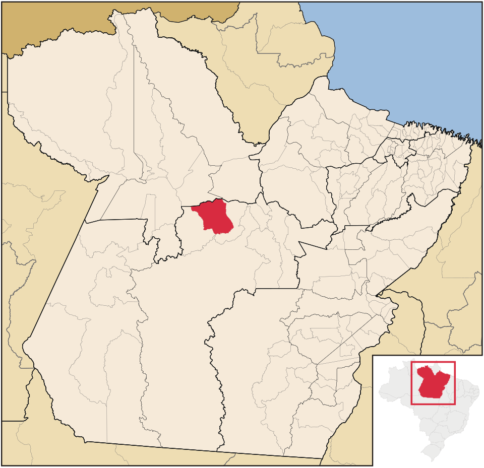 Mapa de localização de Medicilândia em PA