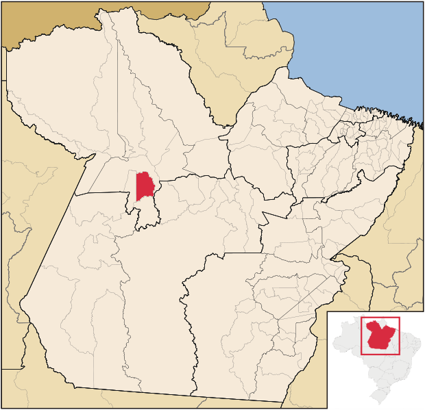 Mapa de localização de Mojuí dos Campos em PA
