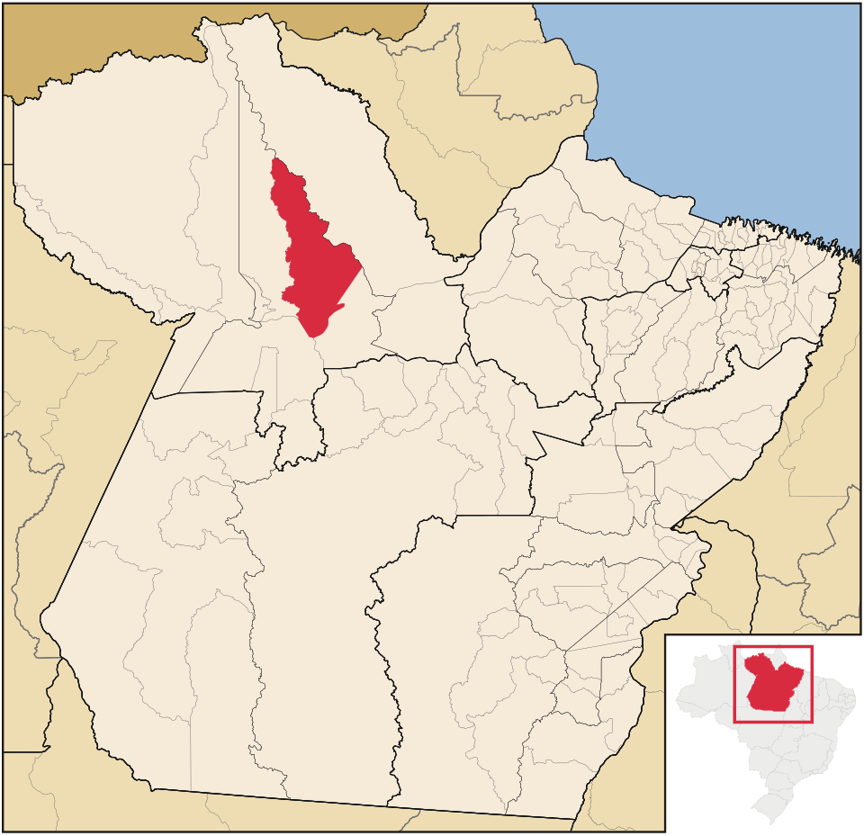 Mapa de localização de Monte Alegre em PA