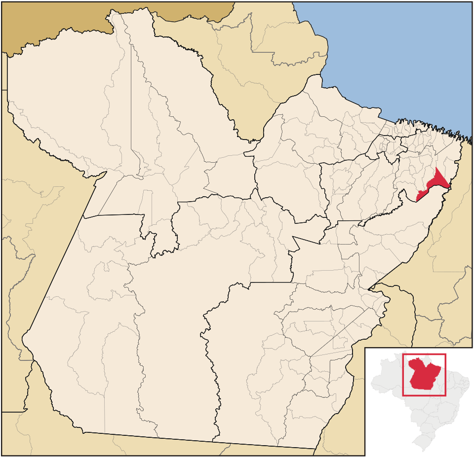 Mapa de localização de Nova Esperança do Piriá em PA