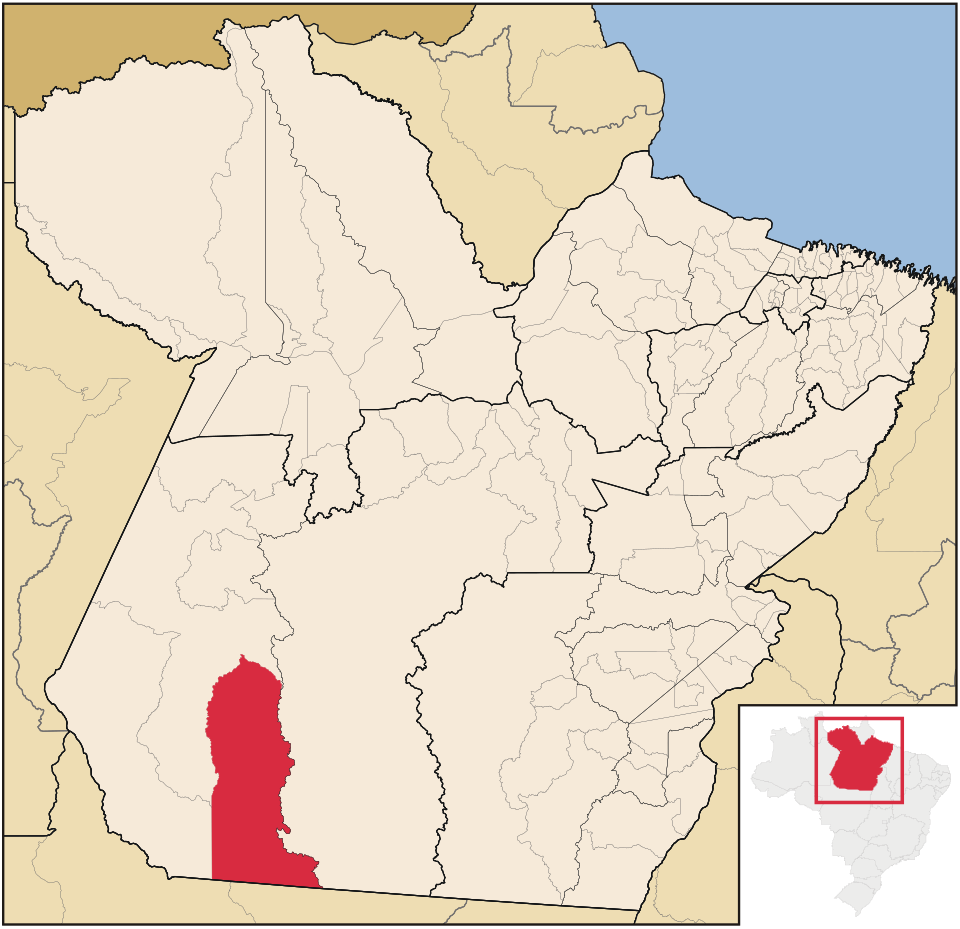 Mapa de localização de Novo Progresso em PA