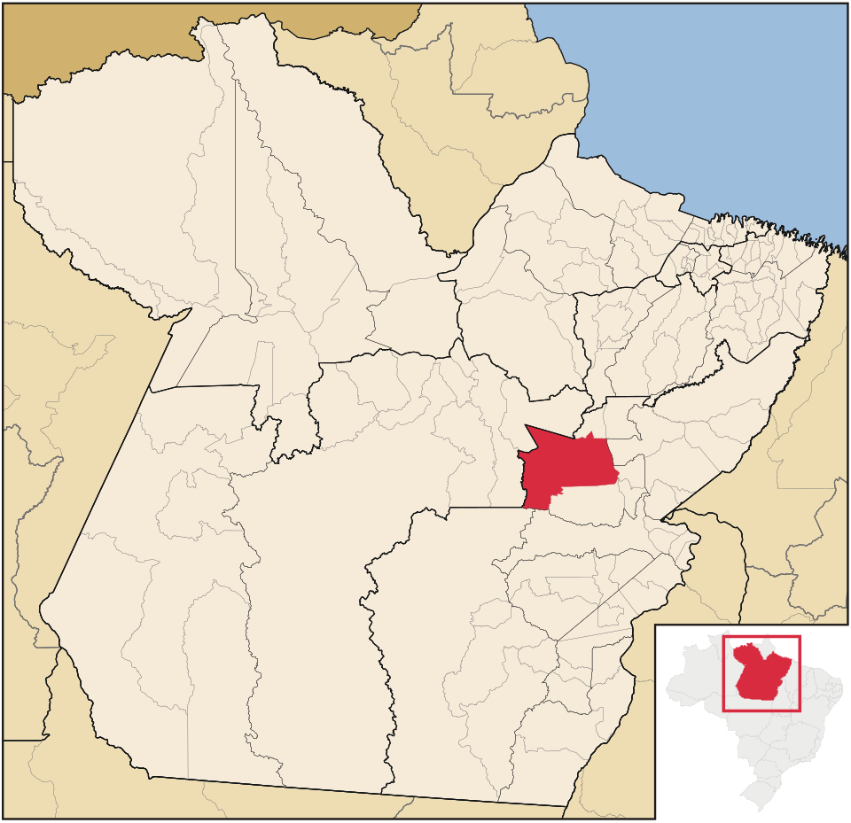 Mapa de localização de Novo Repartimento em PA