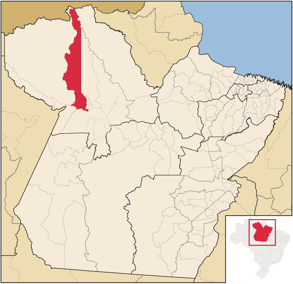 Mapa de localização de Óbidos em PA