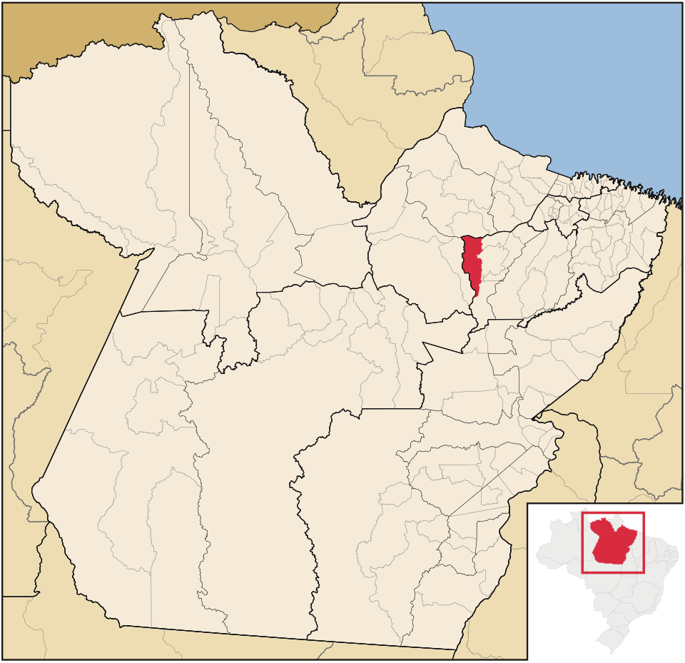 Mapa de localização de Oeiras do Pará em PA