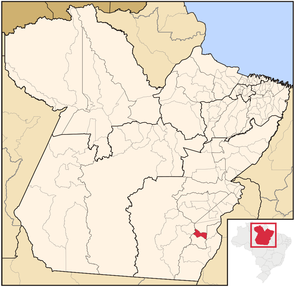Mapa de localização de Pau D'Arco em PA