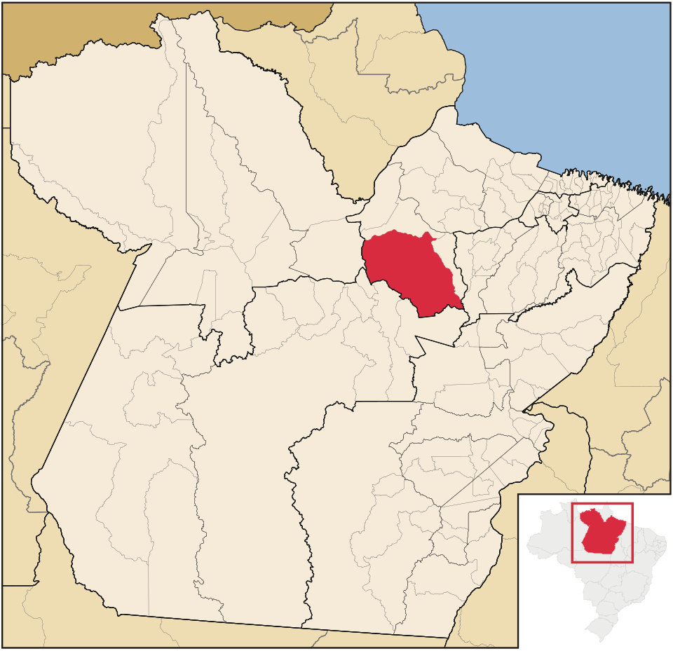 Mapa de localização de Portel em PA