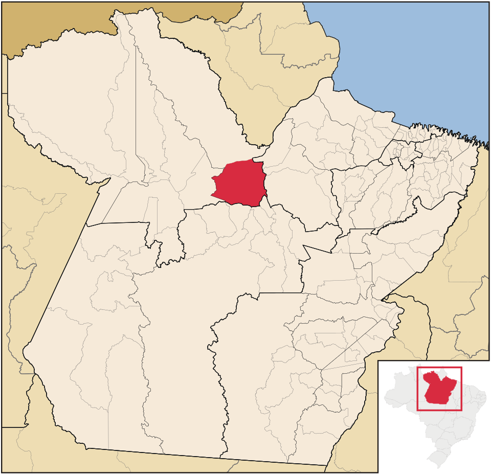 Mapa de localização de Porto de Moz em PA