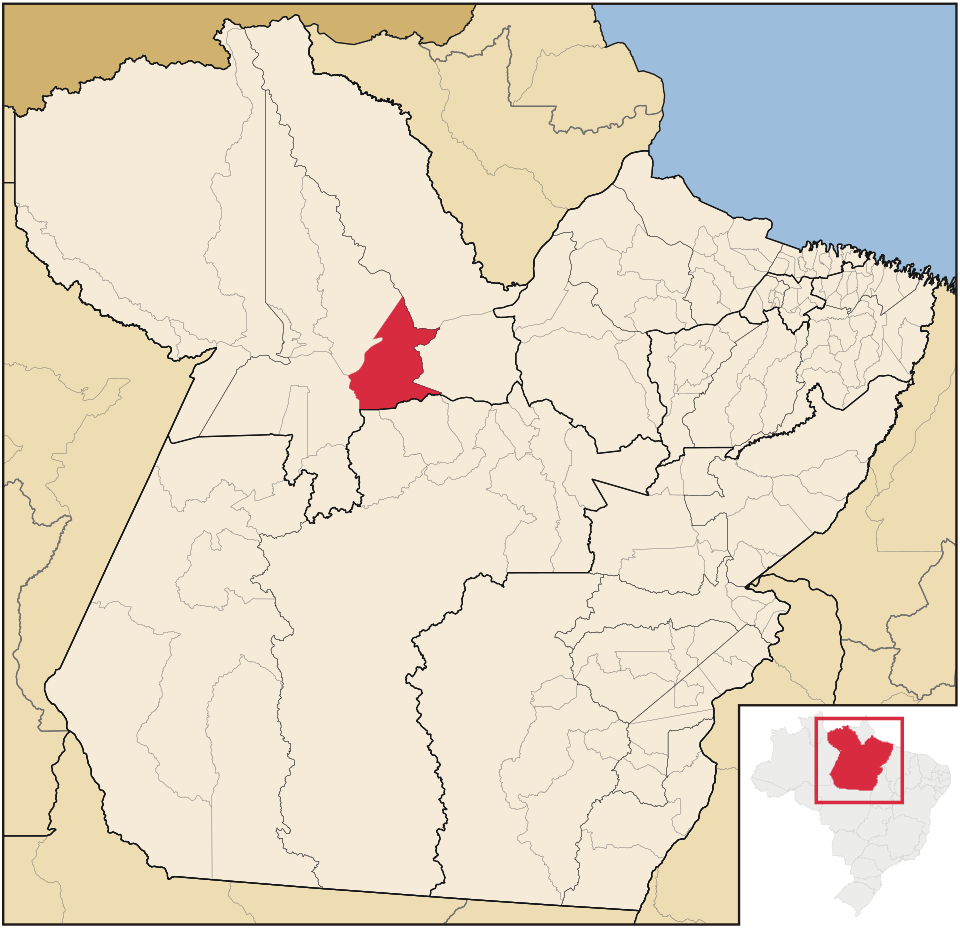 Mapa de localização de Prainha em PA