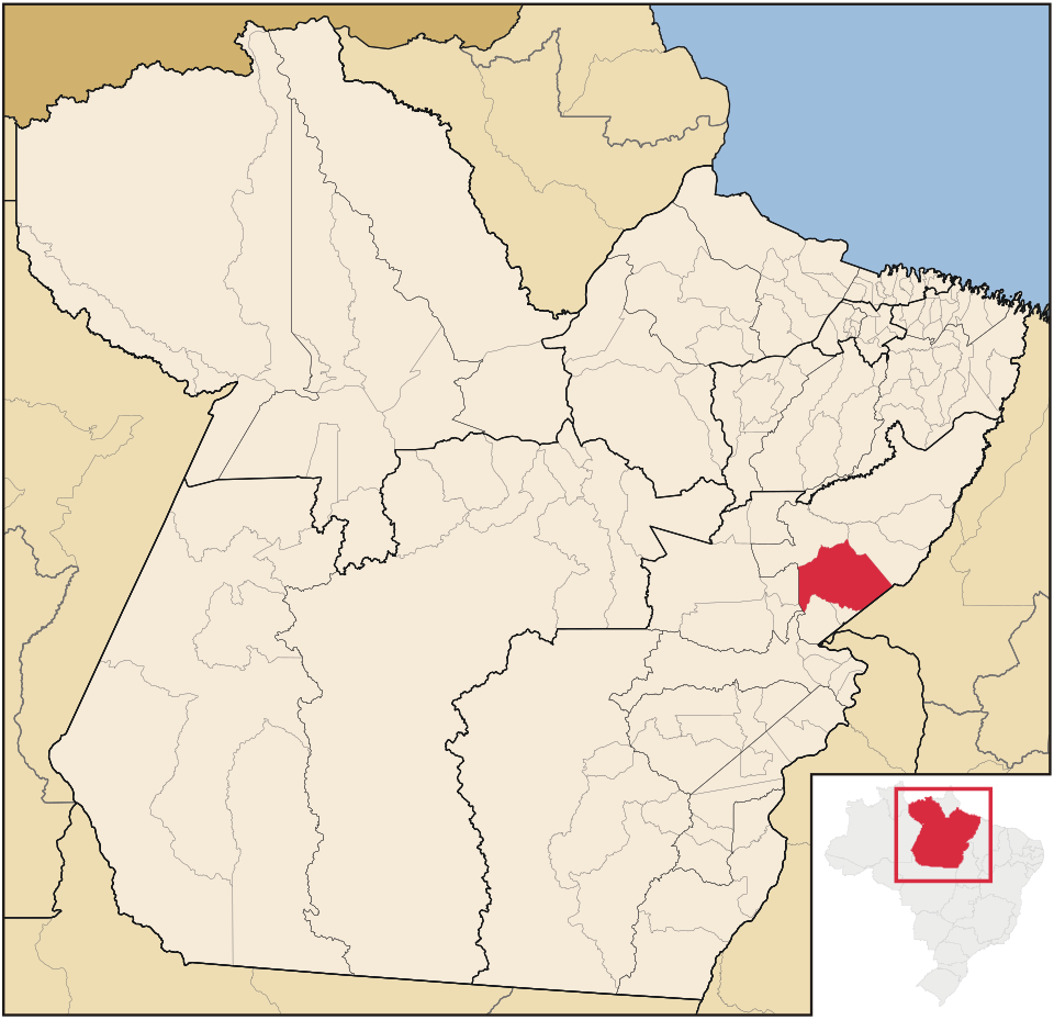 Mapa de localização de Rondon do Pará em PA