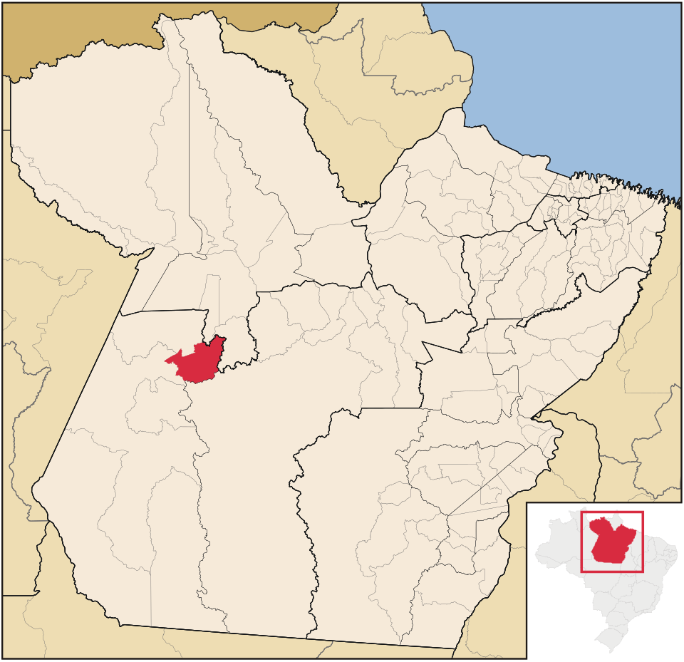 Mapa de localização de Rurópolis em PA