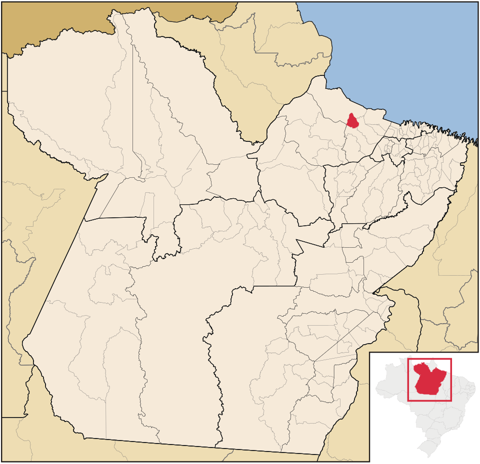 Mapa de localização de Santa Cruz do Arari em PA