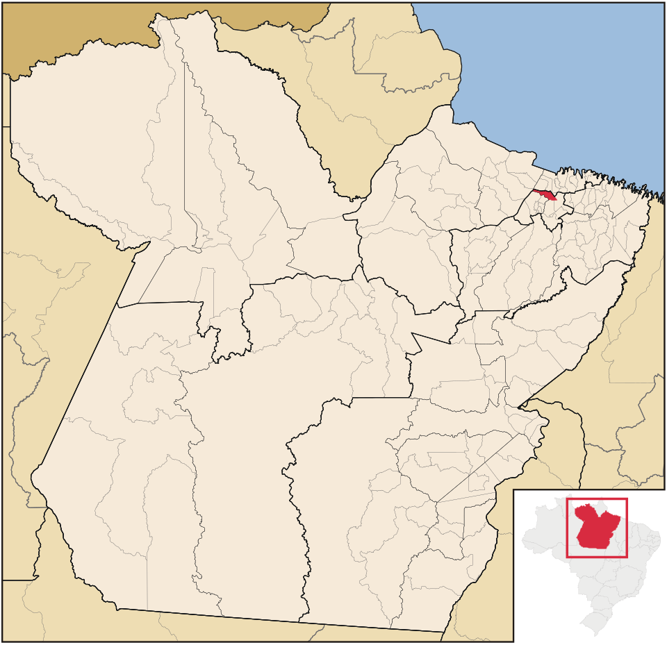 Mapa de localização de Santo Antônio do Tauá em PA