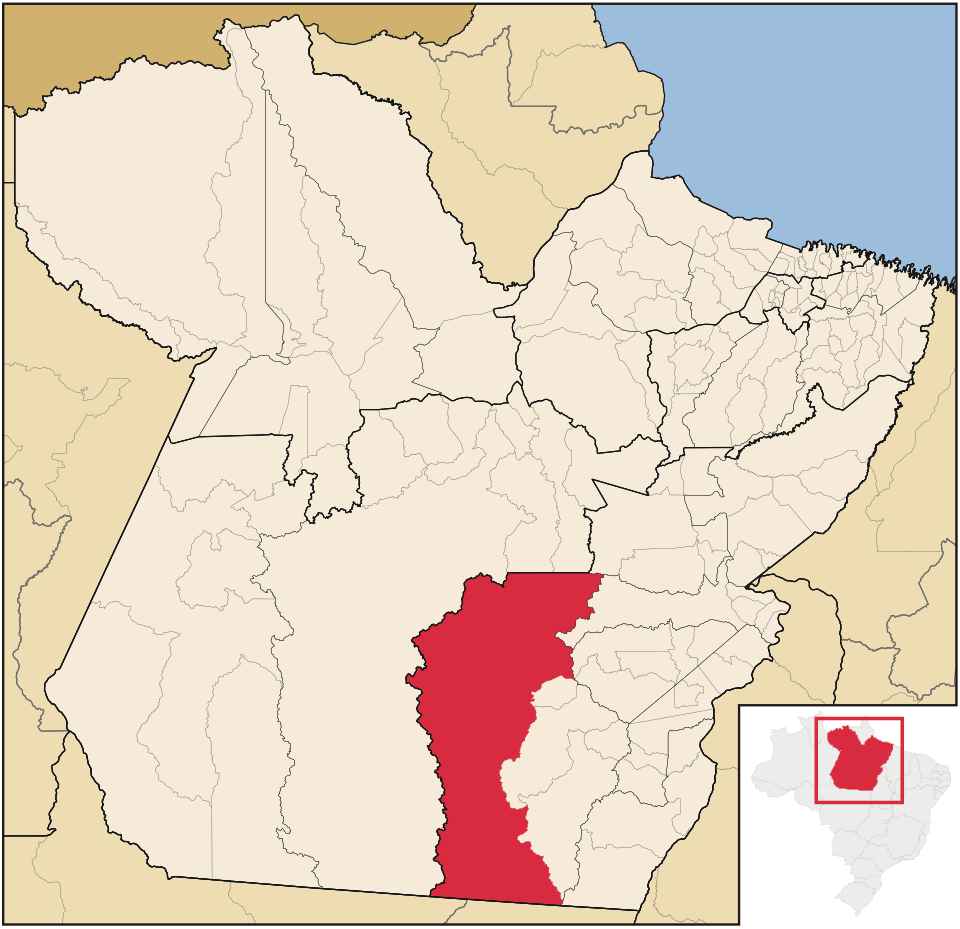 Mapa de localização de São Félix do Xingu em PA