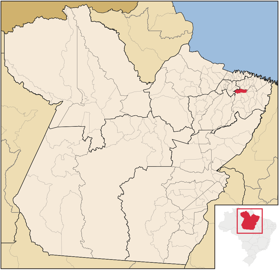 Mapa de localização de São Miguel do Guamá em PA