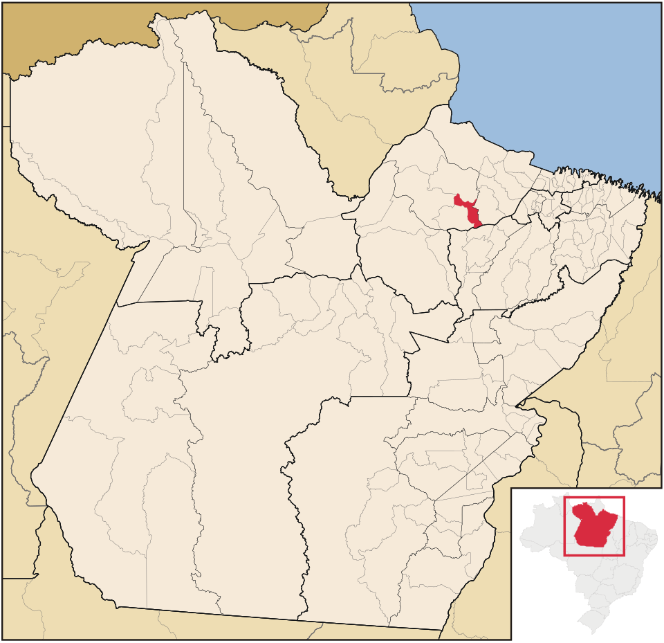 Mapa de localização de São Sebastião da Boa Vista em PA