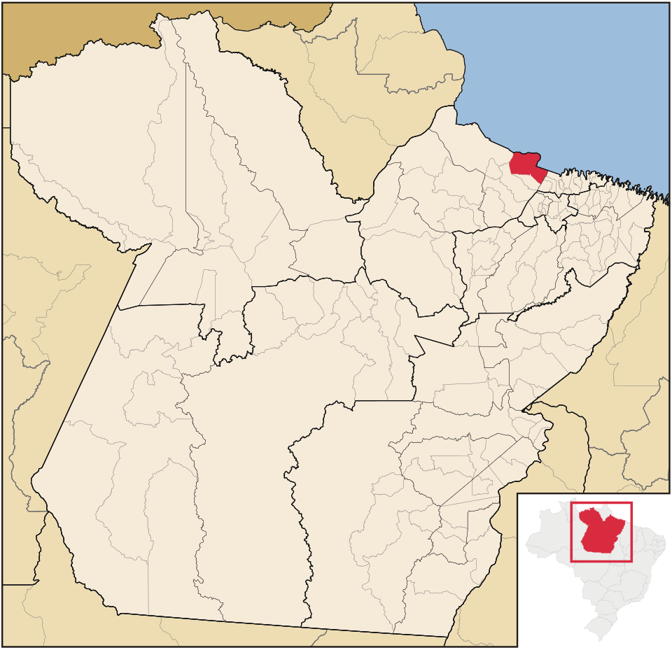 Mapa de localização de Soure em PA