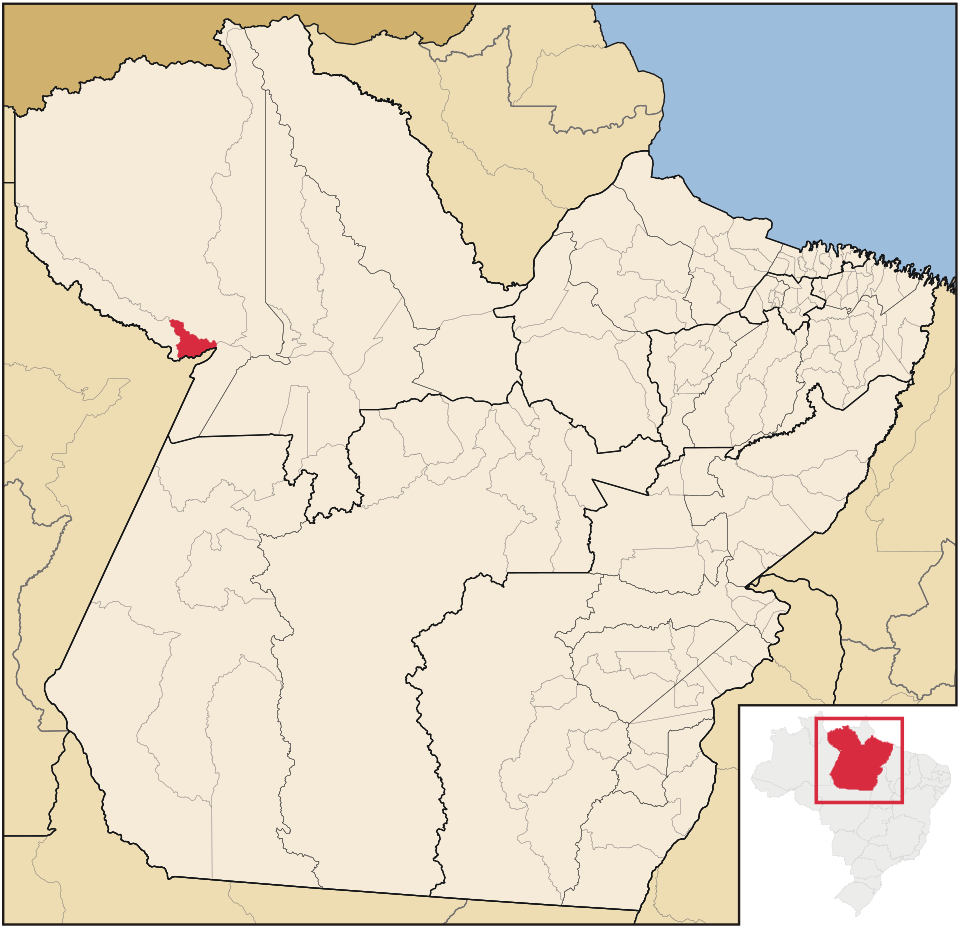 Mapa de localização de Terra Santa em PA