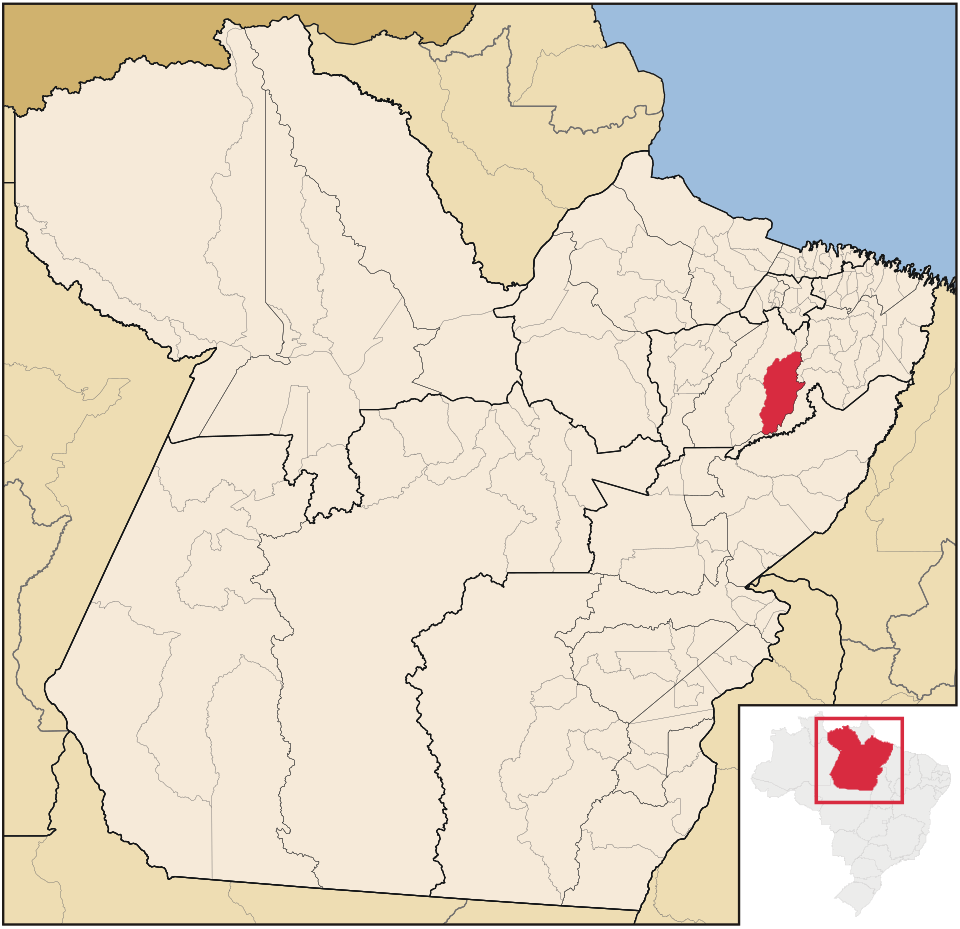 Mapa de localização de Tomé-Açu em PA