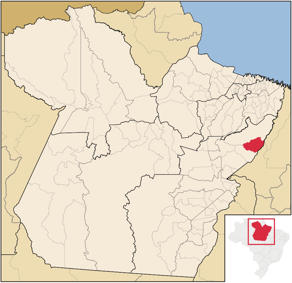 Mapa de localização de Ulianópolis em PA