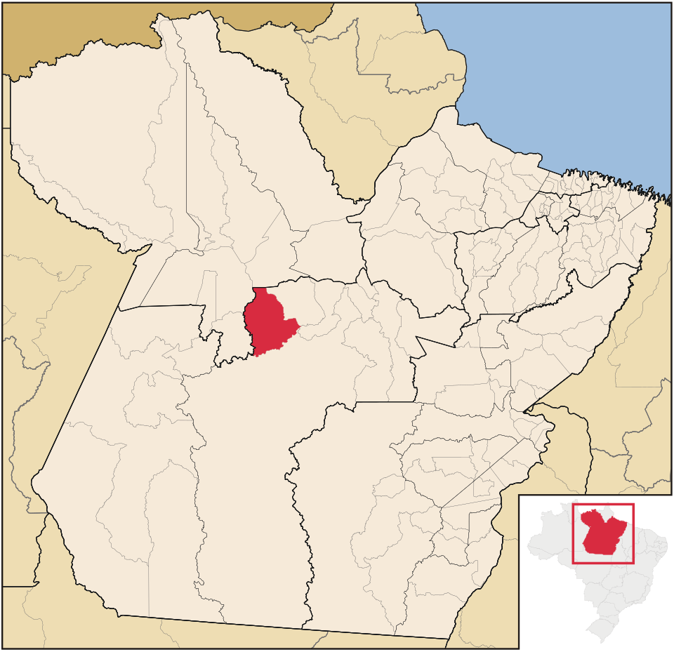 Mapa de localização de Uruará em PA