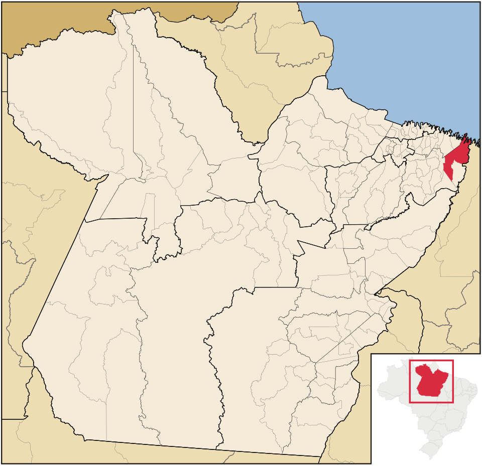 Mapa de localização de Viseu em PA