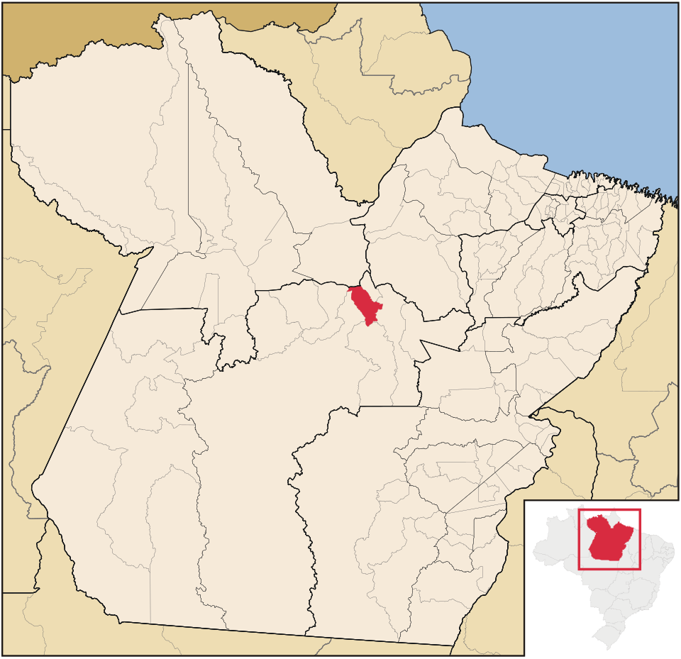 Mapa de localização de Vitória do Xingu em PA