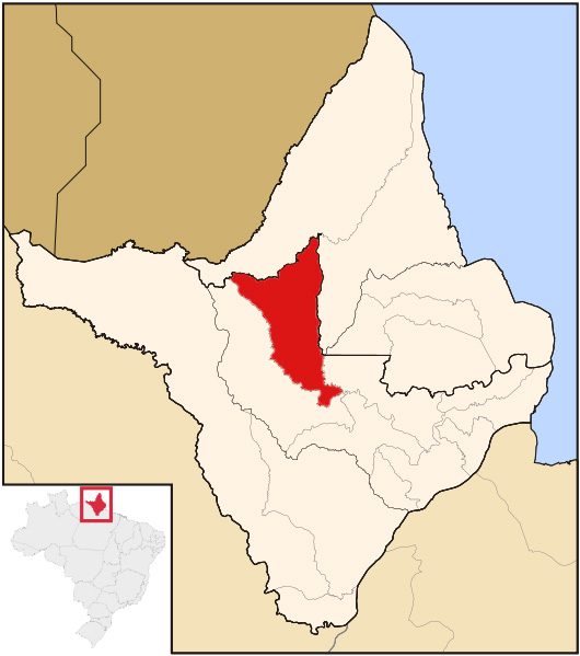 Mapa de localização de Serra do Navio em AP