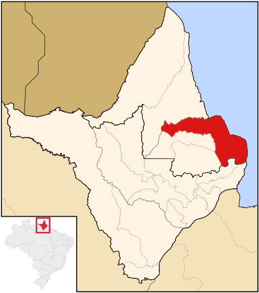 Mapa de localização de Amapá em AP