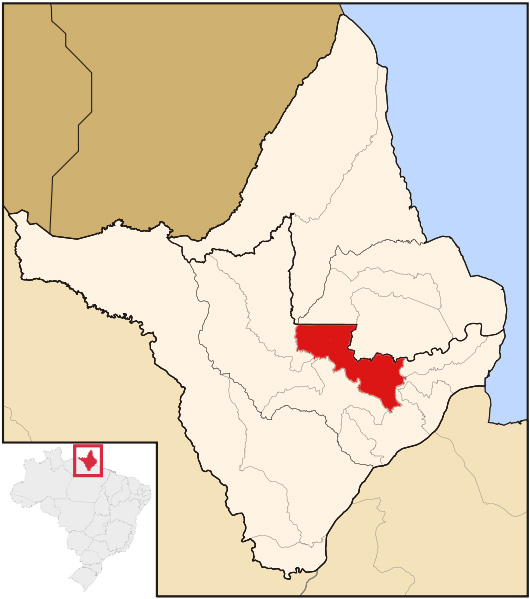 Mapa de localização de Ferreira Gomes em AP