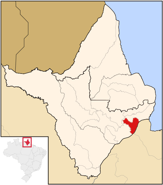 Mapa de localização de Itaubal em AP