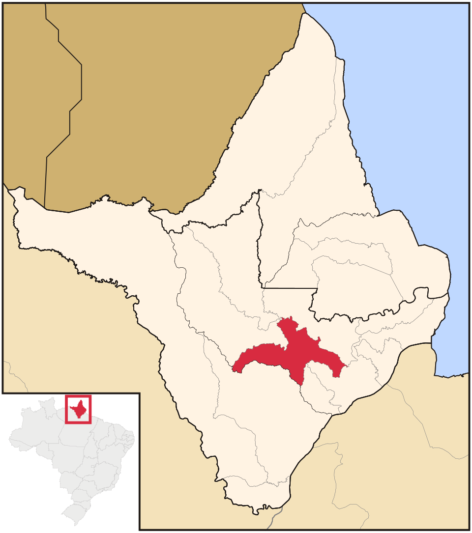 Mapa de localização de Porto Grande em AP