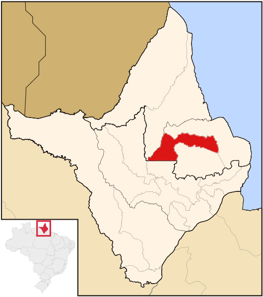 Mapa de localização de Pracuúba em AP