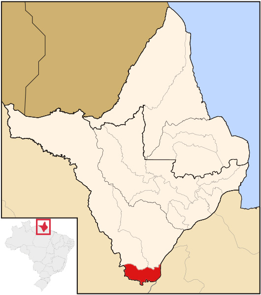 Mapa de localização de Vitória do Jari em AP