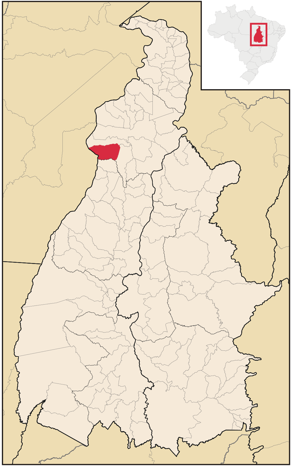 Mapa de localização de Arapoema em TO