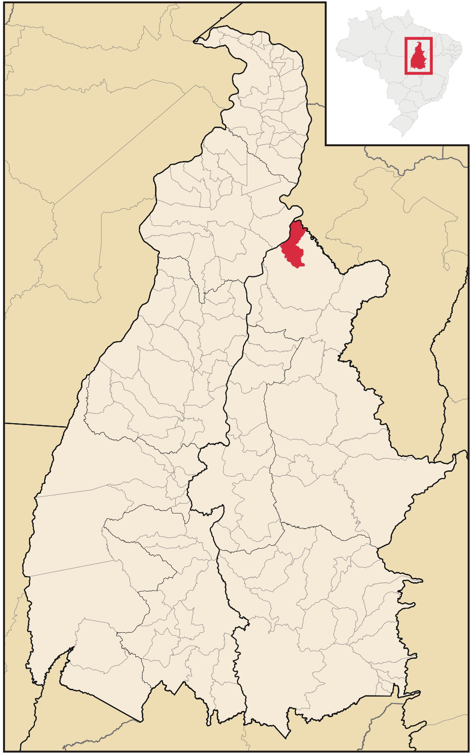 Mapa de localização de Barra do Ouro em TO