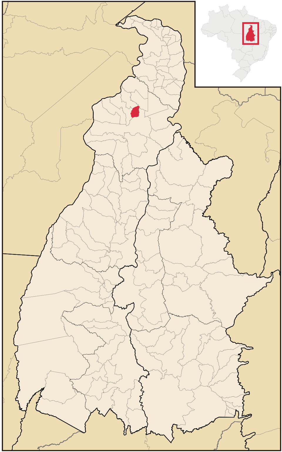 Mapa de localização de Carmolândia em TO
