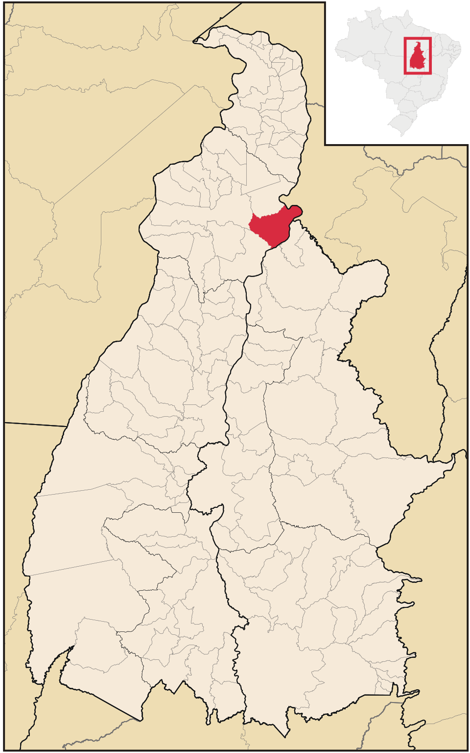 Mapa de localização de Filadélfia em TO
