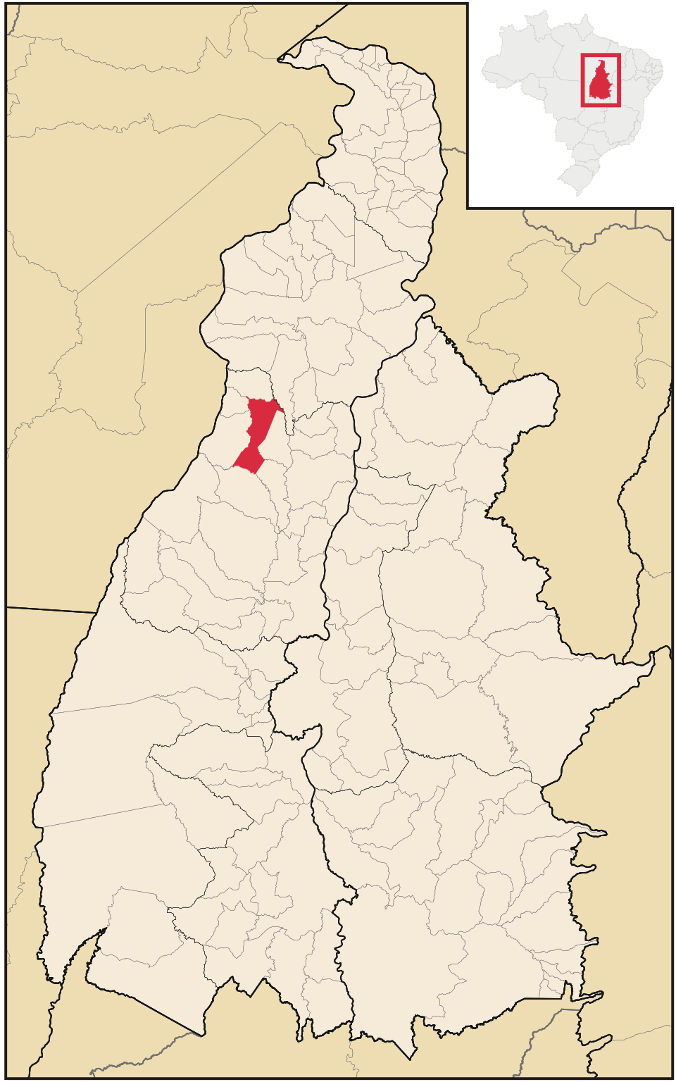 Mapa de localização de Pequizeiro em TO