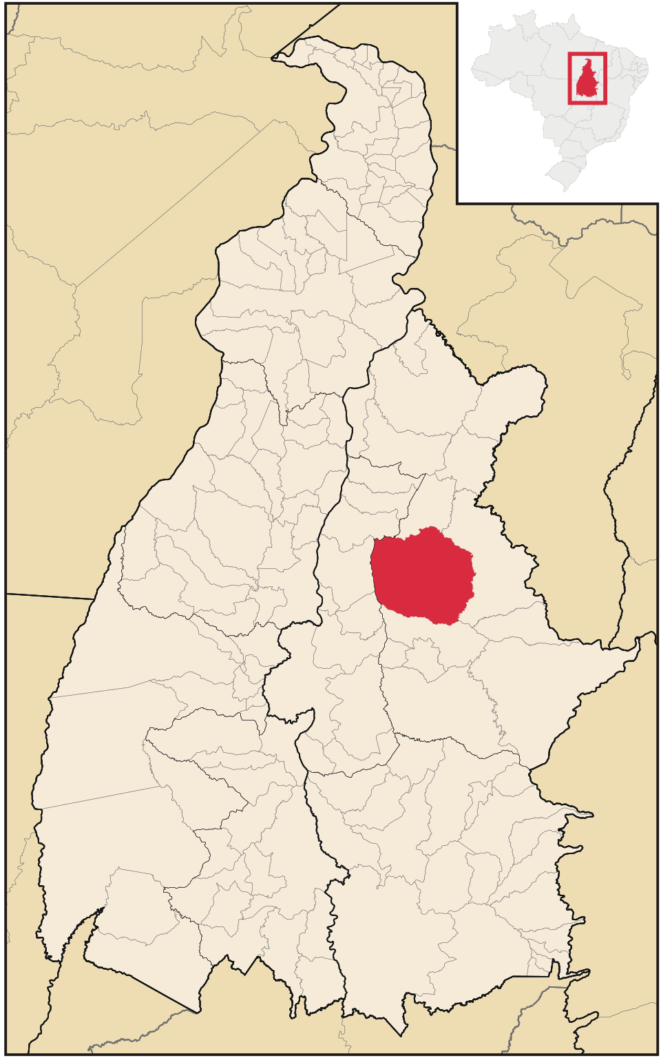 Mapa de localização de Rio Sono em TO