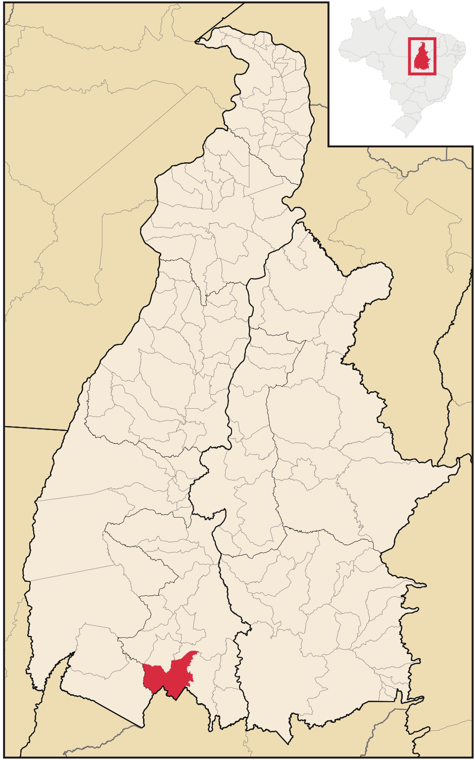 Mapa de localização de Talismã em TO