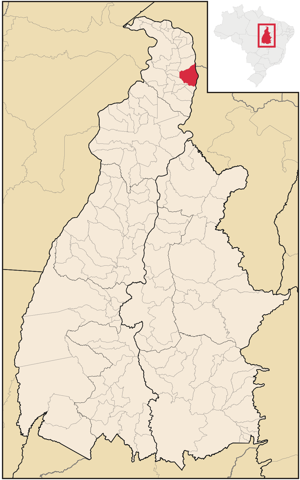 Mapa de localização de Tocantinópolis em TO