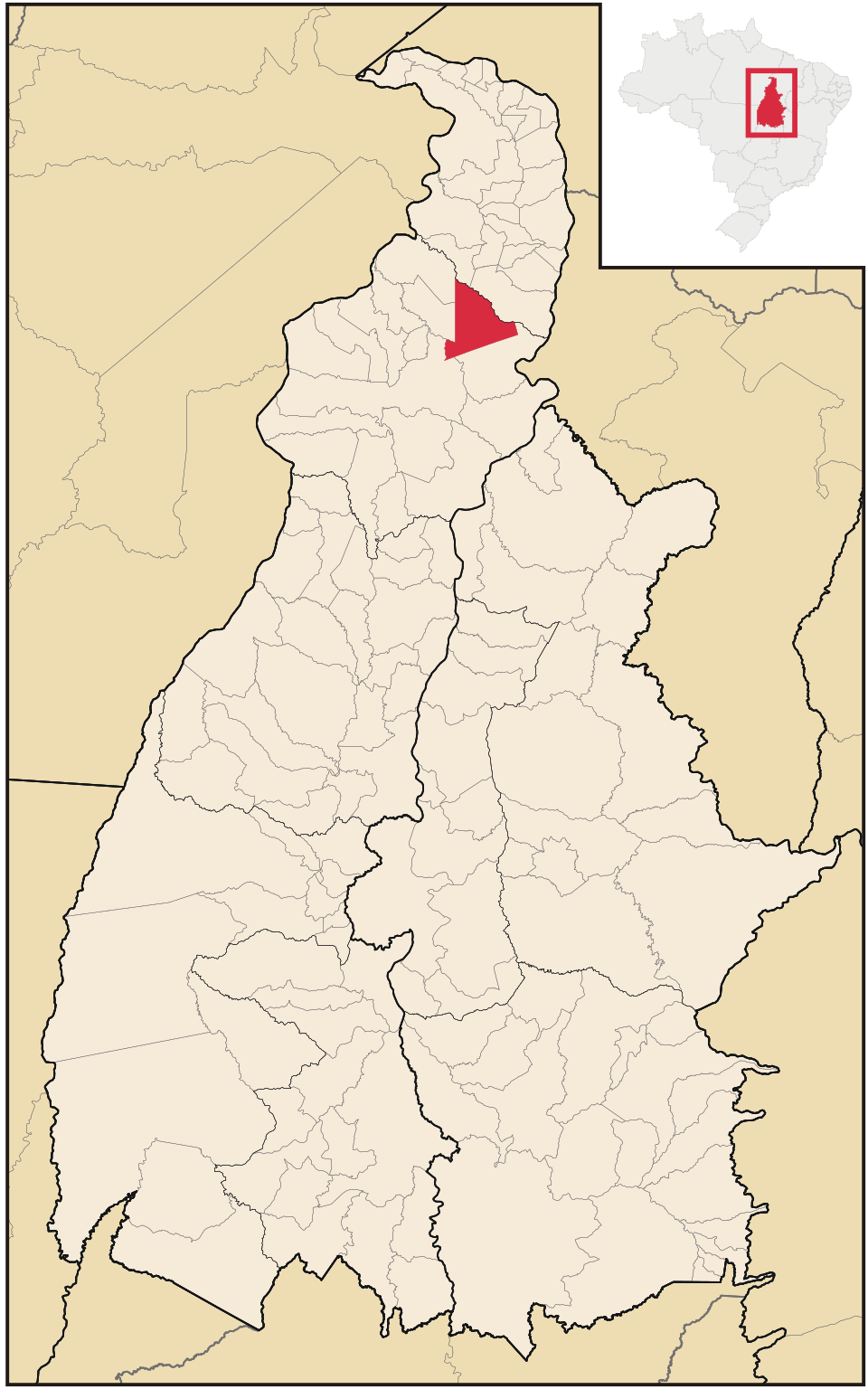 Mapa de localização de Wanderlândia em TO