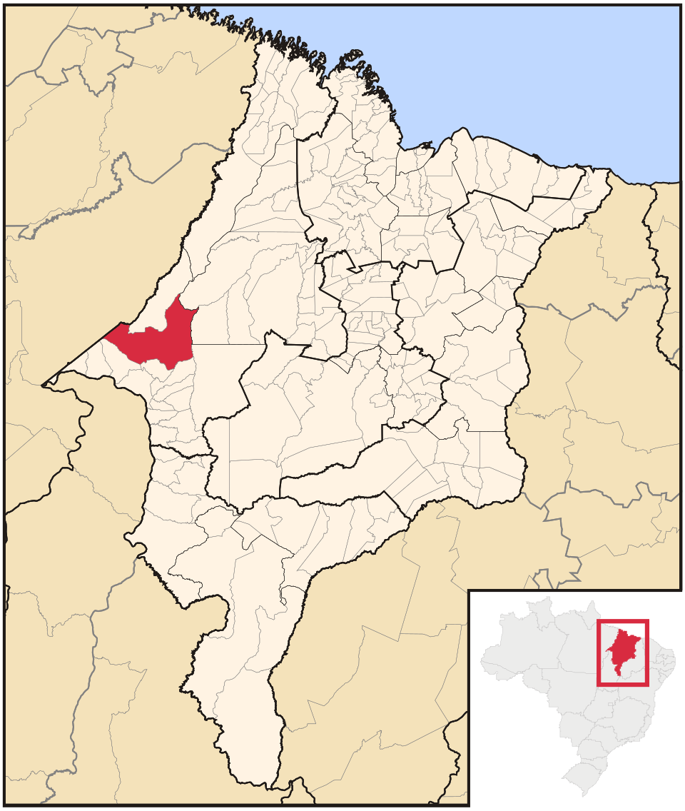 Mapa de localização de Açailândia em MA