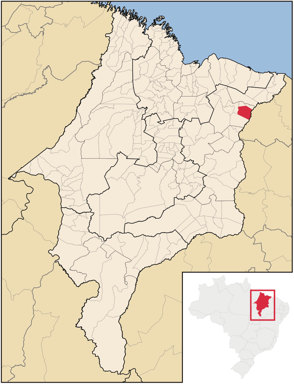Mapa de localização de Brejo em MA