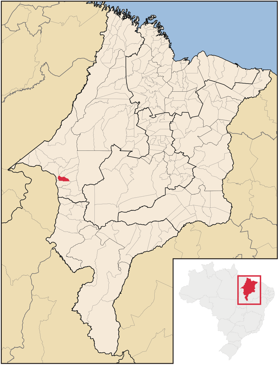 Mapa de localização de Davinópolis em MA