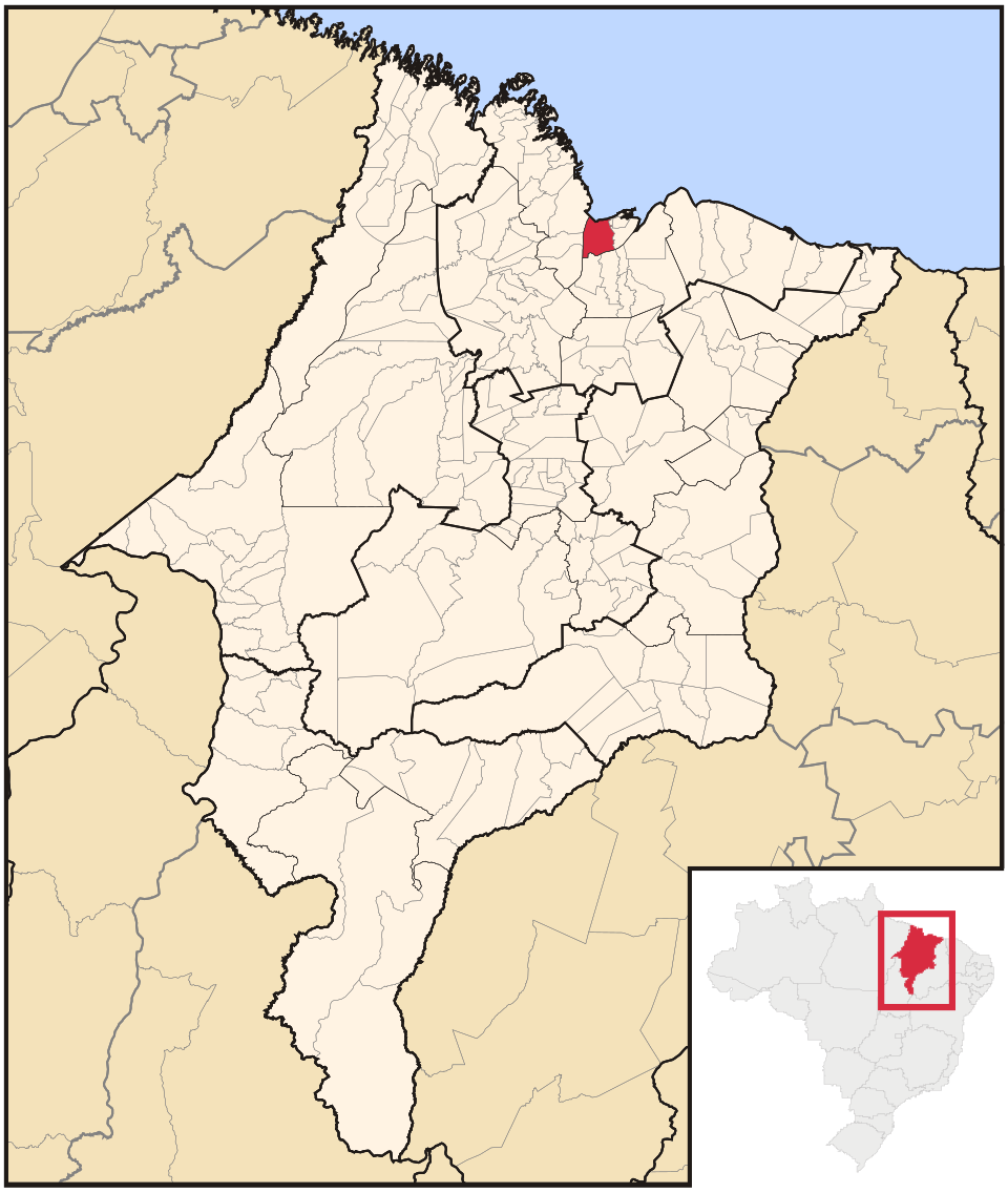 Mapa de localização de São Luís em MA
