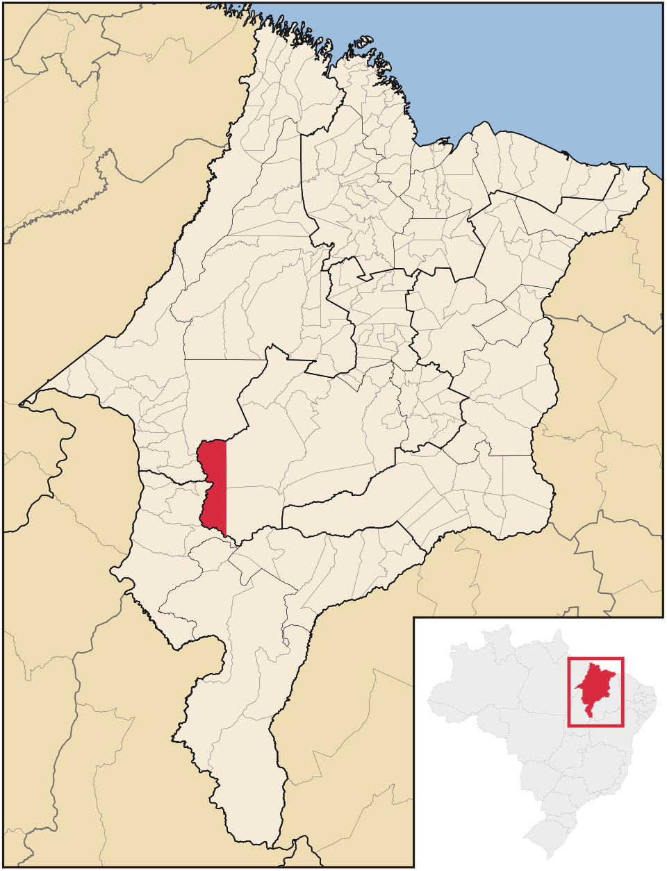 Mapa de localização de Sítio Novo em MA