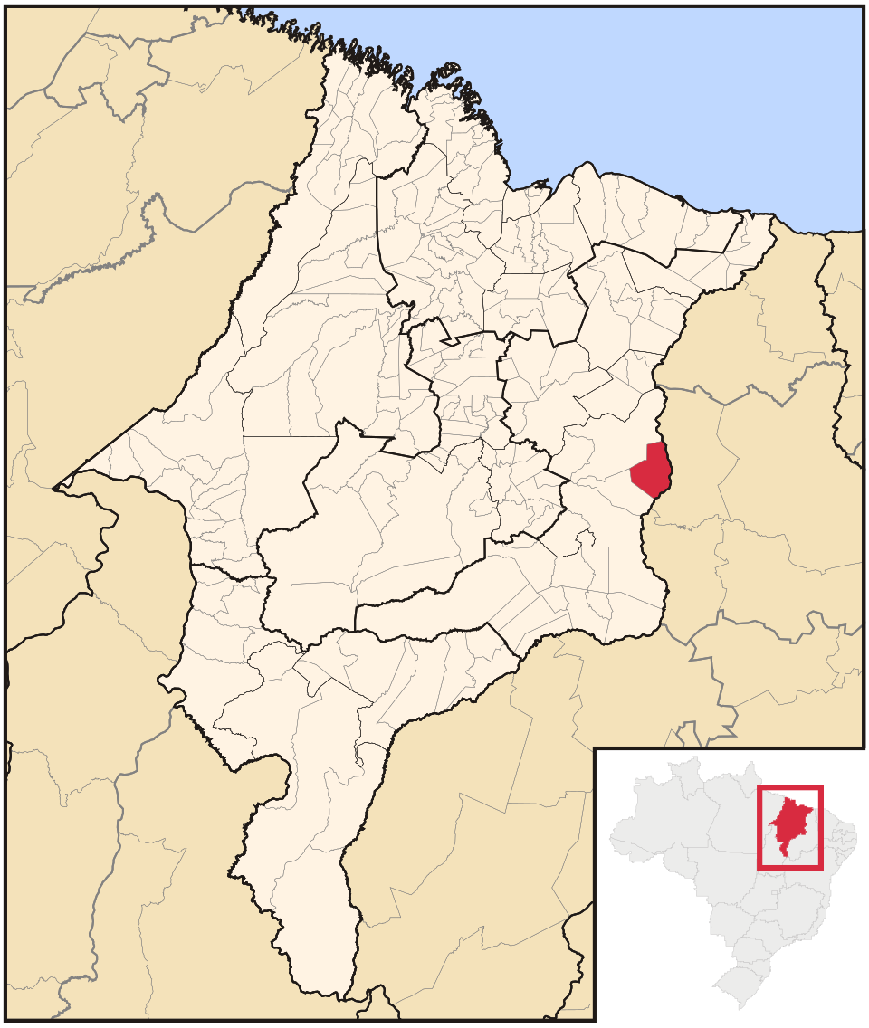 Mapa de localização de Timon em MA