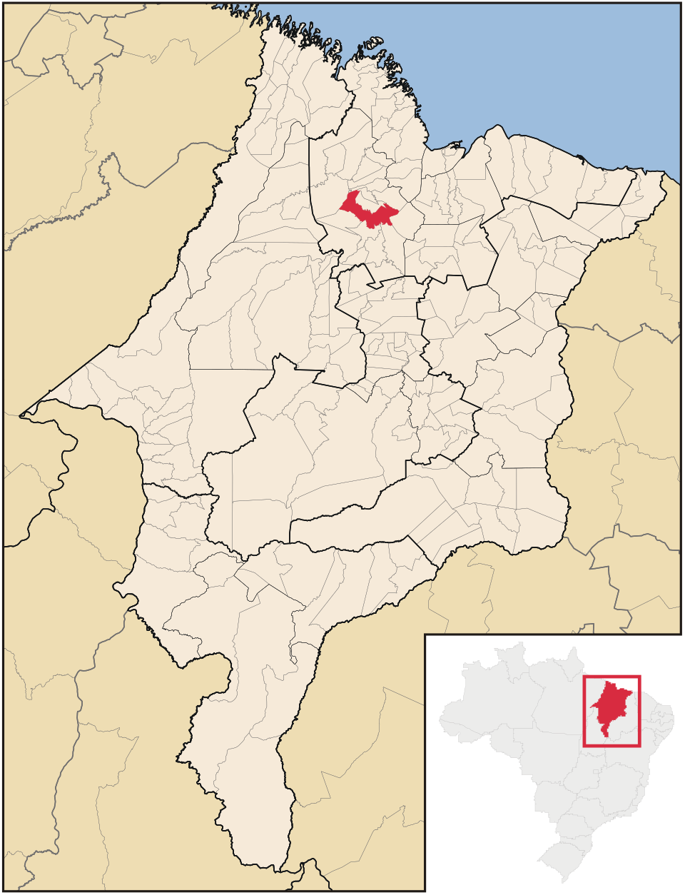 Mapa de localização de Viana em MA