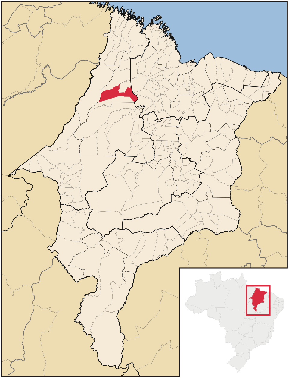 Mapa de localização de Zé Doca em MA